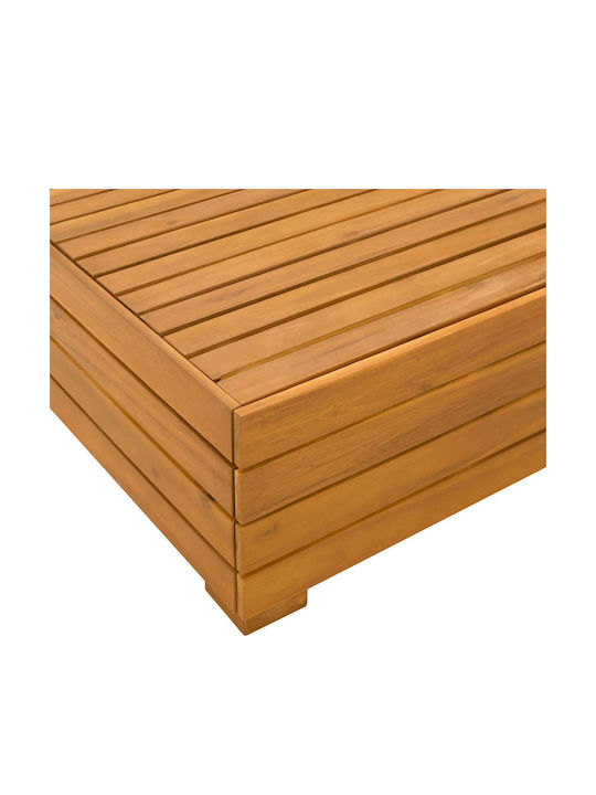 Polițoană De Exterior Din Lemn Pentru Grădină Maro Cu Pernă 60x60x30cm