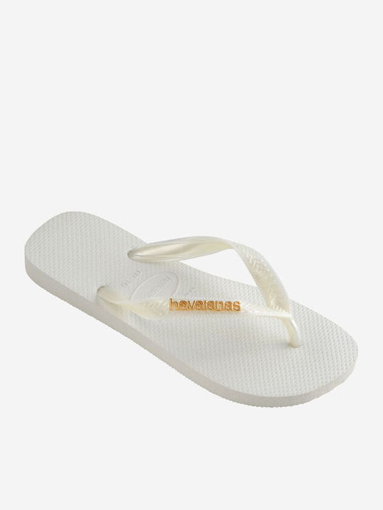 Havaianas Top Logo Metallic Flip Flops Albe