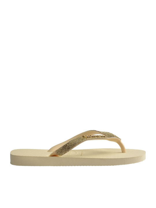 Top Flip Flops in Beige Colour