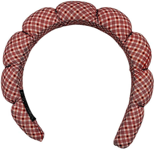Hair Headband Puffy White Red Pattern 4 Designs 1 Piece