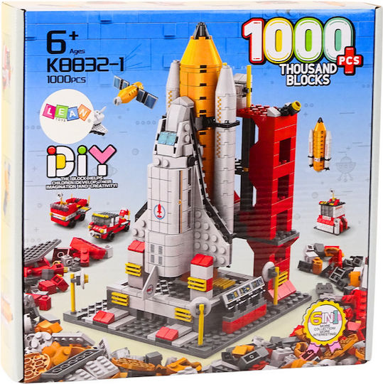 Lean Toys Конструктори Space Rocket 6 в 1 Space за 6+ Години 1000 Бройки