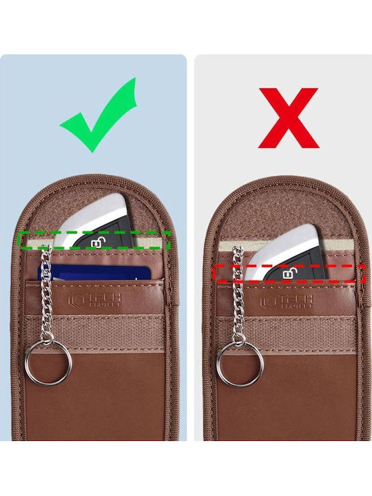 Tech-protect Klr100 Rfid Blocking Car Key Case Brown