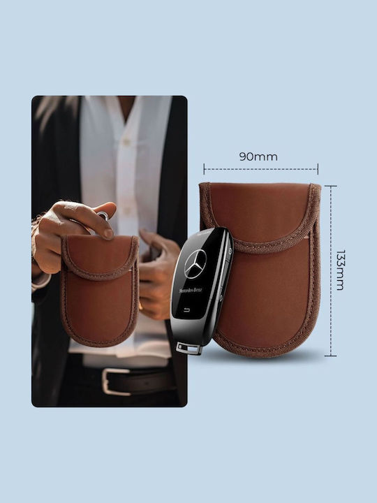 Tech-protect Klr100 Rfid Blocking Car Key Case Brown
