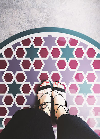 Tulup Round Pink Rug Φ120cm