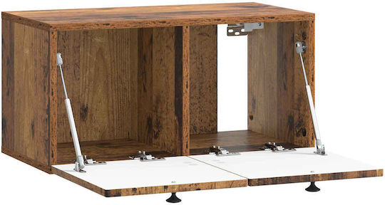 TV Stand Metal Aged Wood L59.5xW31xH30cm