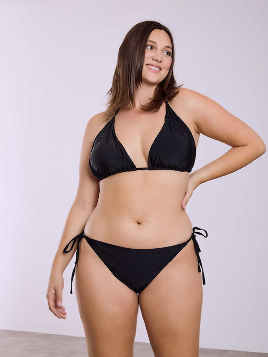 Celestino Women's Bikini Bottom Slip with Black Laces
