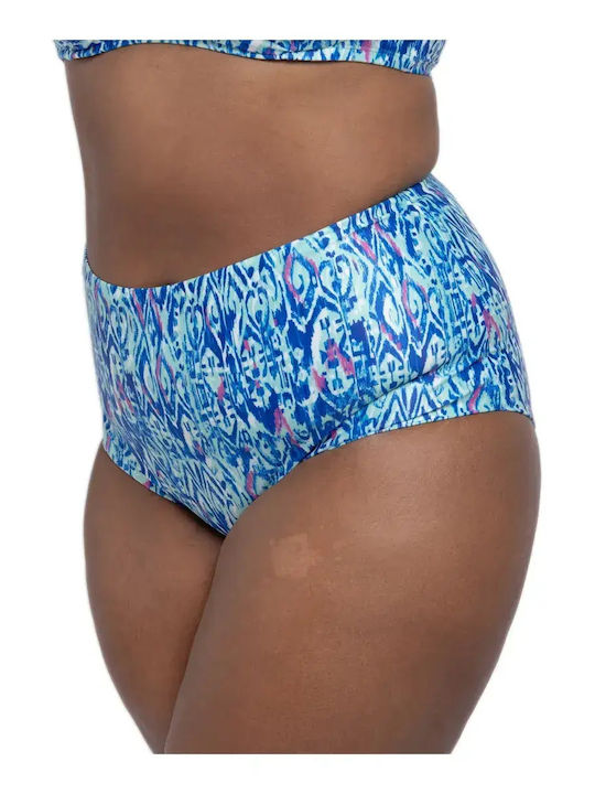 Bikinihosen Slip Hohe Taille Blau