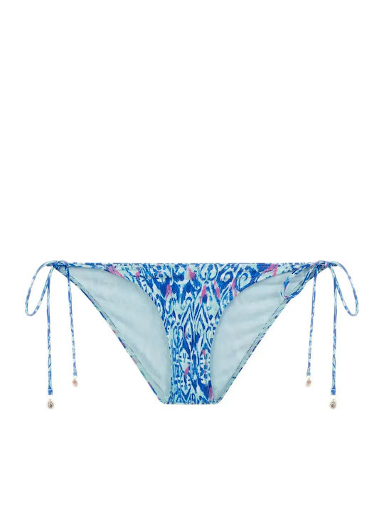Bikini Slip with Laces Blue