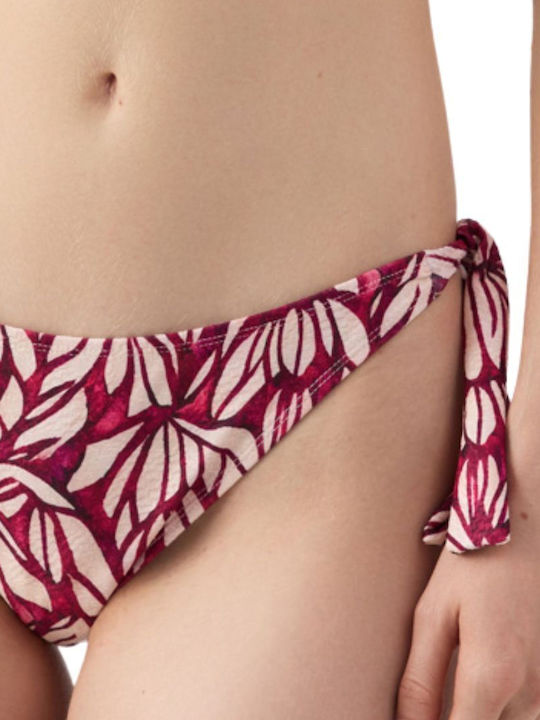 Rio Bikini Slip με Κορδονάκια Μπορντό
