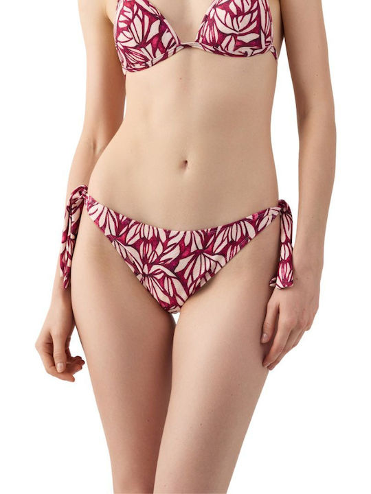 Rio Bikini Slip με Κορδονάκια Μπορντό
