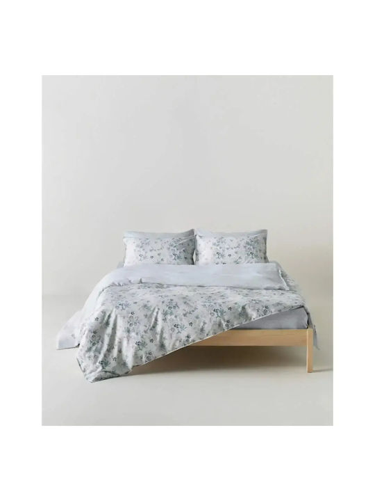 Kentia Vervita Set Pillowcases Oxford Gray White Beige Mint 50x70cm
