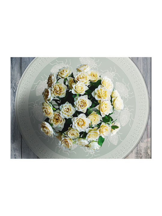 Tulup Round Kitchen Mat Green 50cm