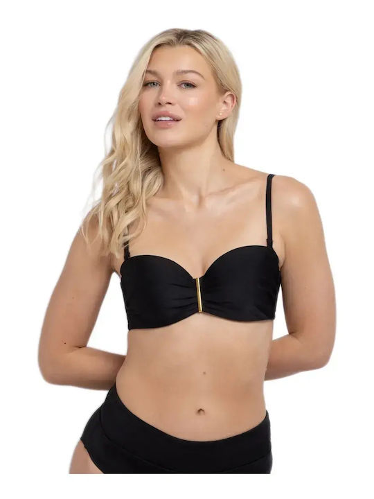 Strapless Bikinioberteil Mit Polsterung Schwarze