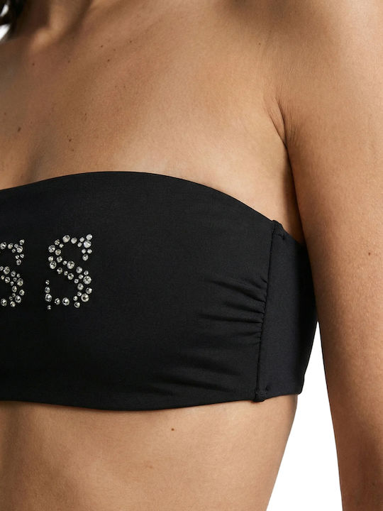 Strapless Bikini Top Jet Black