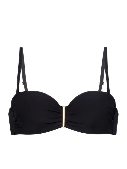 Strapless Bikinioberteil Mit Polsterung Schwarze