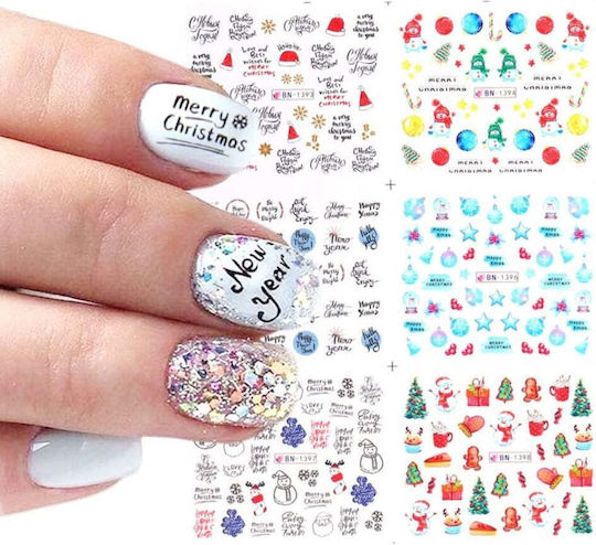 Tatuaj De Iarnă Pentru Unghii Bn-1393 1394 1395 1396 1397 1398
