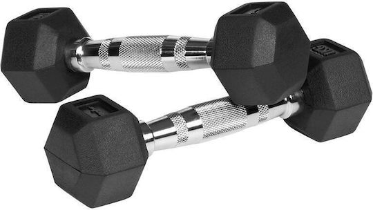 Rebel Hexagonal Rubber Dumbbell Set 2 x 1kg