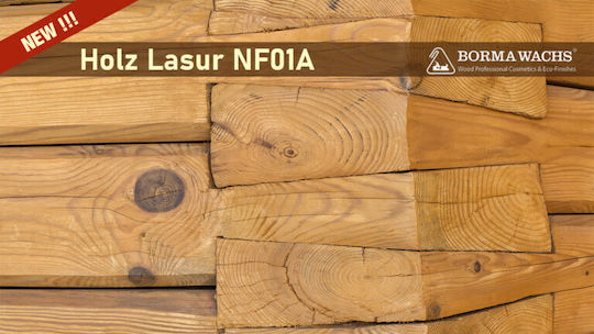 Borma Wachs Naturaqua Holz Lasur Wood Preservative Water No53 Light Walnut NAT3634NC 2.5lt