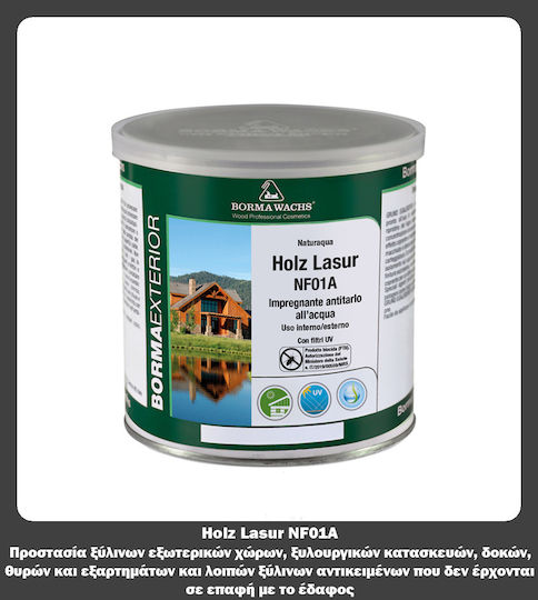 Borma Wachs Naturaqua Holz Lasur Wood Preservative Water No62 Mahogany 5lt
