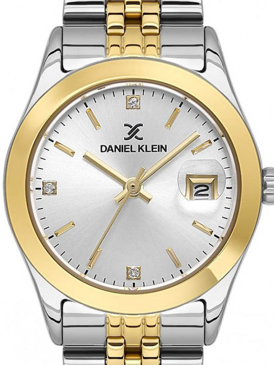 Daniel Klein Womens Watch 30mm Battery with Silver Metal Bracelet