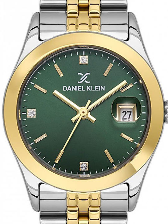 Daniel Klein Γυναικείο Ρολόι 30mm Μπαταρίας με Ασημί Μεταλλικό Μπρασελέ