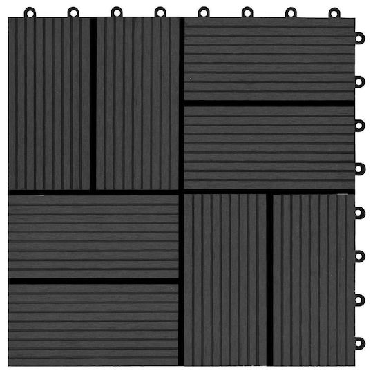vidaXL Tile for Garden Flooring from WPC 30x30cm 11 Pieces