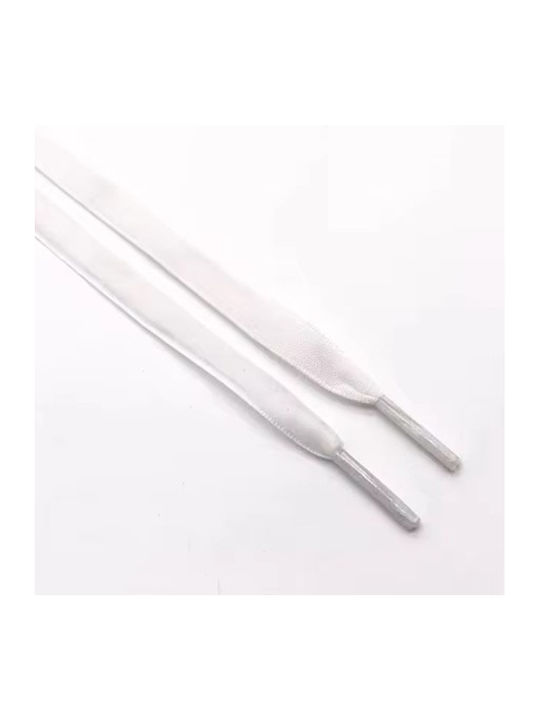 Set 2 Samt Schnürsenkel 1 Cm Breit 120 Cm Lang Weiße