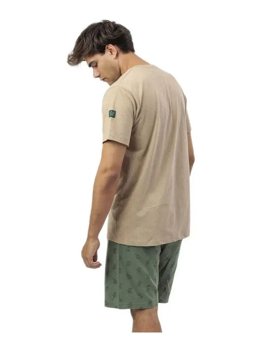 Admas Καλοκαιρινή Ανδρική Πιτζάμα Camel