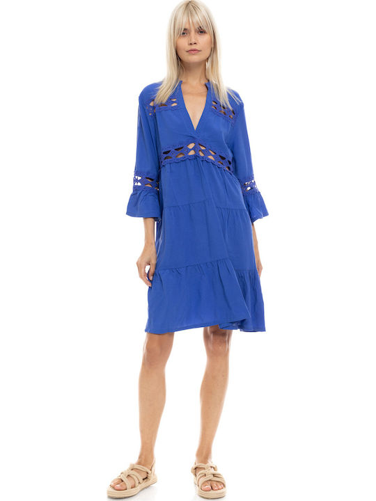 Pink Label Damenbademode Kleid Yacht Blau