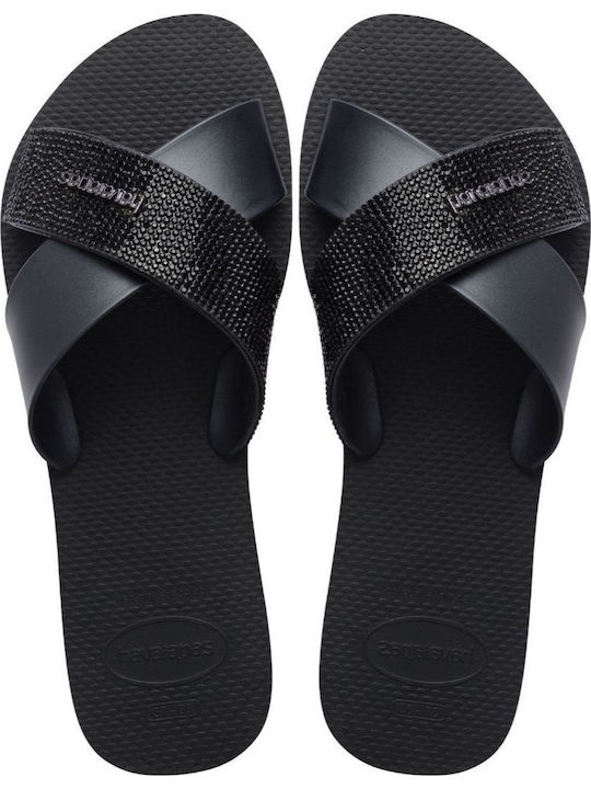 Damen Flache Sandalen Schwarz