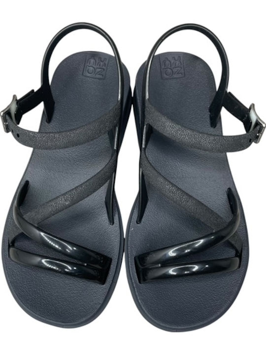 Women's Flat Sandals Flatforms Black