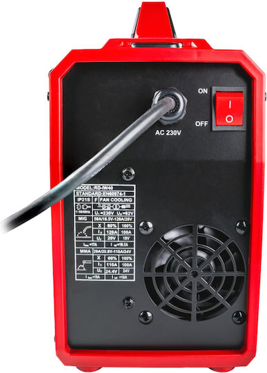 Raider RD-IW40 Welding Machine Inverter MAG MIG MMA with Maximum Welding Current 120A and Duty Cycle 60%