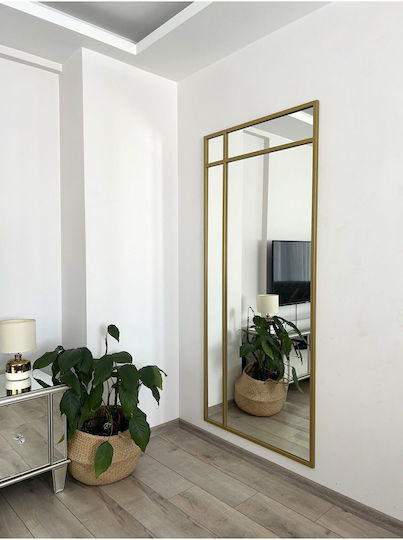 SteweHome STE-010199-P10199 Καθρέπτης Ολόσωμος Χρυσός 180x80cm SteweHome STE-010199-P10199 Καθρέπτης Ολόσωμος Χρυσός 180x80cm