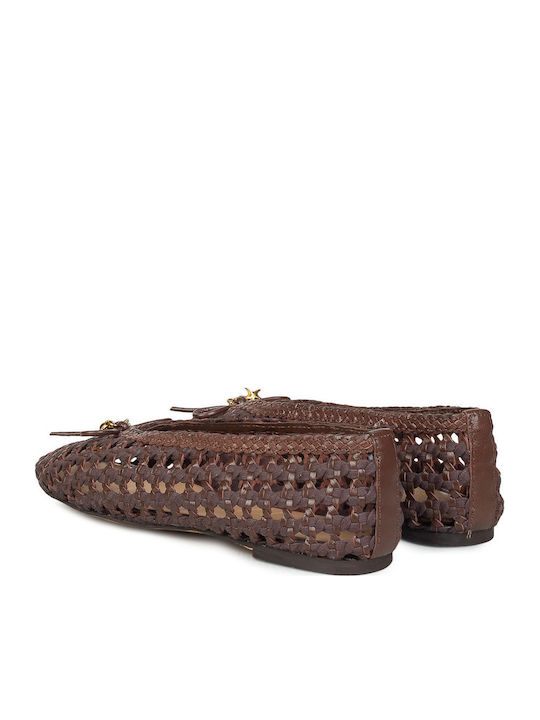 Women's Ballerina Shoes In Brown Colour