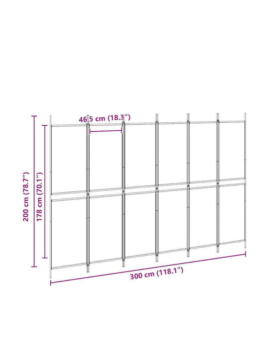 vidaXL Paravan Decorativ din Țesătură 300x200cm