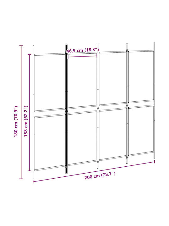 vidaXL Διακοσμητικό Παραβάν Υφασμάτινο 200x180cm