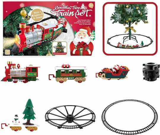 Electric Train Christmas Tree Sound Light 4 Carriages