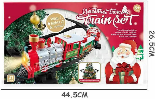 Electric Train Christmas Tree Sound Light 4 Carriages