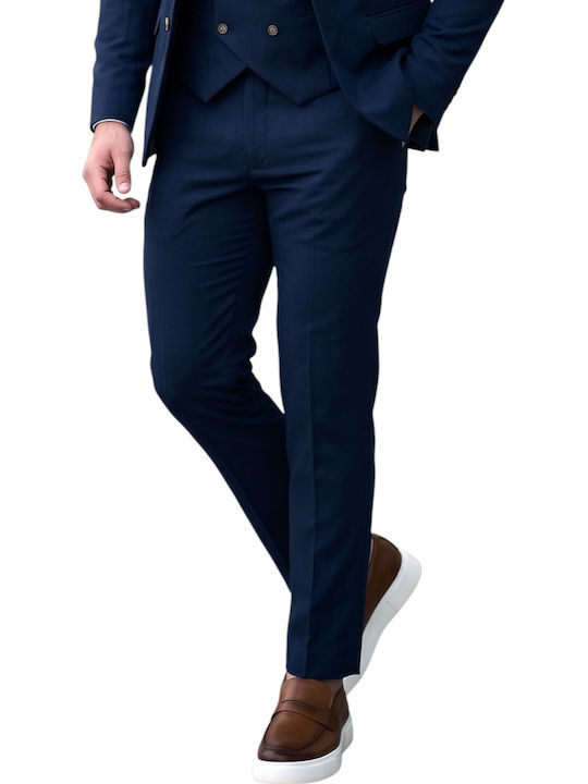Men's Suit with Vest Blue