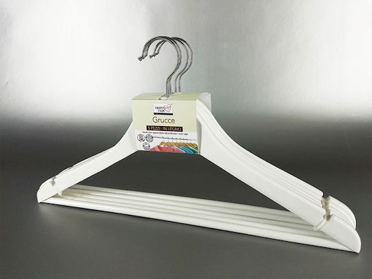 General Trade Clothes Hanger White 653302 5pcs