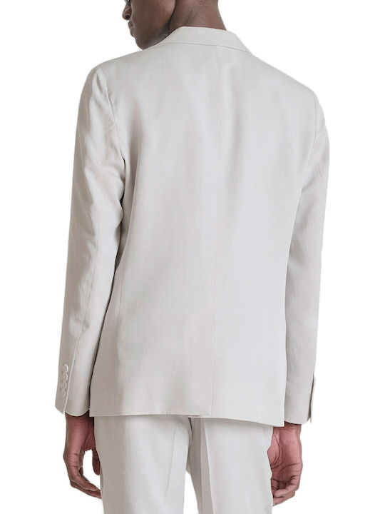 Antony Morato Summer Men’s Suit Jacket with Regular Fit Gray