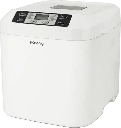 HKoenig Αρτοπαρασκευαστής 550W Χωρητικότητας 800gr με 12 Προγράμματα