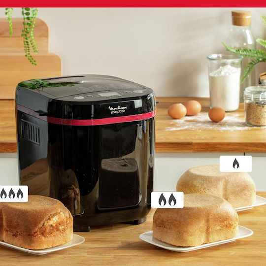Moulinex Αρτοπαρασκευαστής 650W Χωρητικότητας 1000gr με 17 Προγράμματα