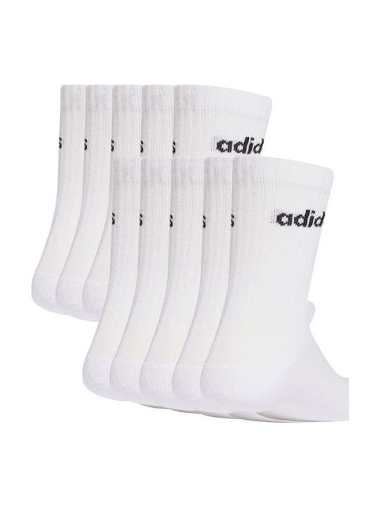 adidas Linear Crew Șosete Sport Albe 10 Perechi