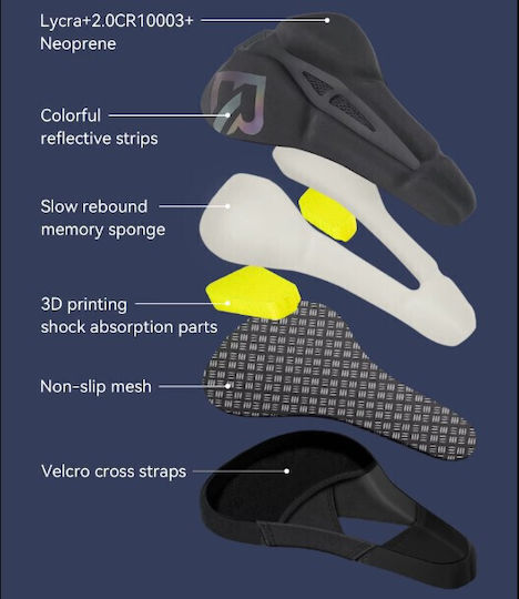 Rockbros Elastic Memory Foam Shock-absorbing Bicycle Saddle Cover