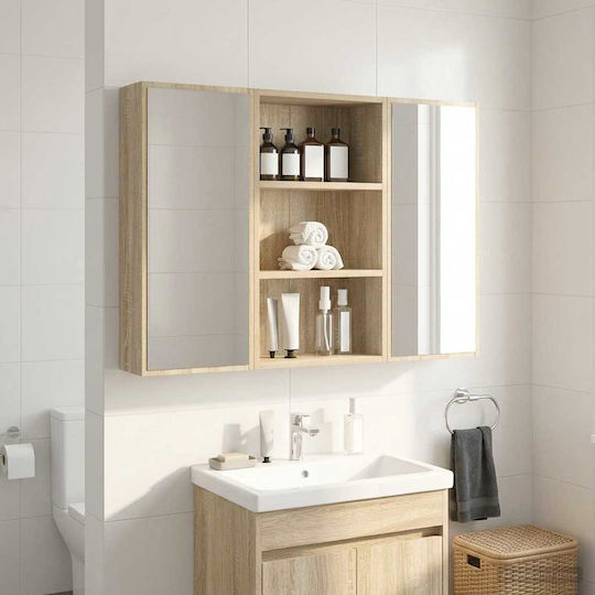 vidaXL Bathroom Cabinet 40x16x62.5cm Oak