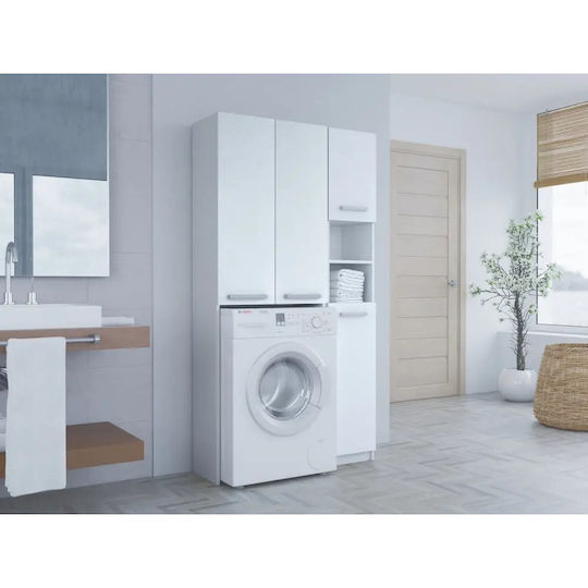 Topeshop Marpol DD Badezimmerschrank Wäscherei B96xT30xH183cm Weiß
