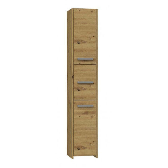Topeshop S33 Στήλη Μπάνιου Τοίχου Μ30xΒ30xΥ170cm Δρυς