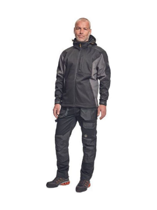Cerva Dayboro Μπουφάν Εργασίας Softshell με Αποσπώμενη Κουκούλα Μαύρο