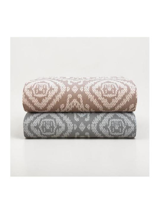 Linea Home 263 Bed Sheet Set with 1 Pillowcase Super-Double 220x260cm Mocca (4 Pieces)